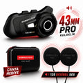 Knmaster KN6100 PRO Motosiklet Kask İnterkom Bluetooth Kulaklık Seti (43 mm Büyük Kulaklık)
